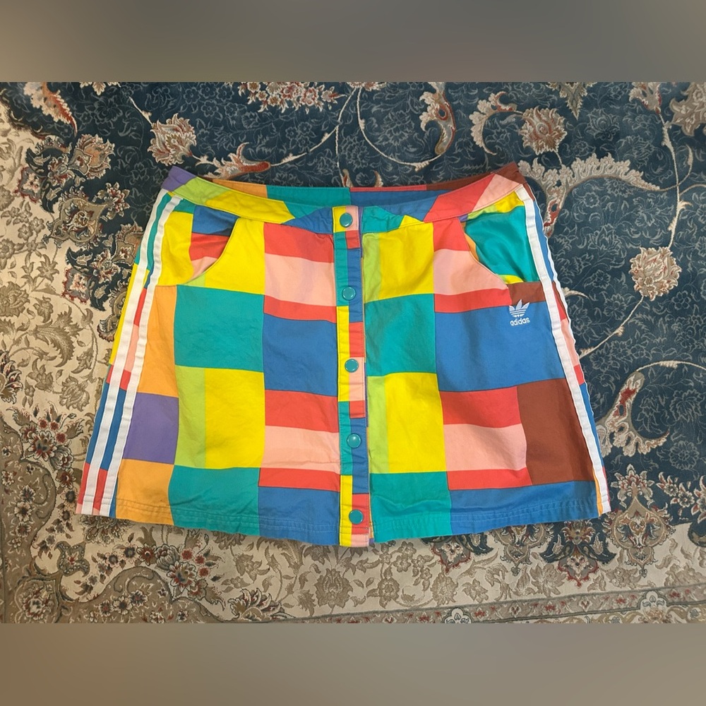 Adidas Colorblock Short Skirt Medium